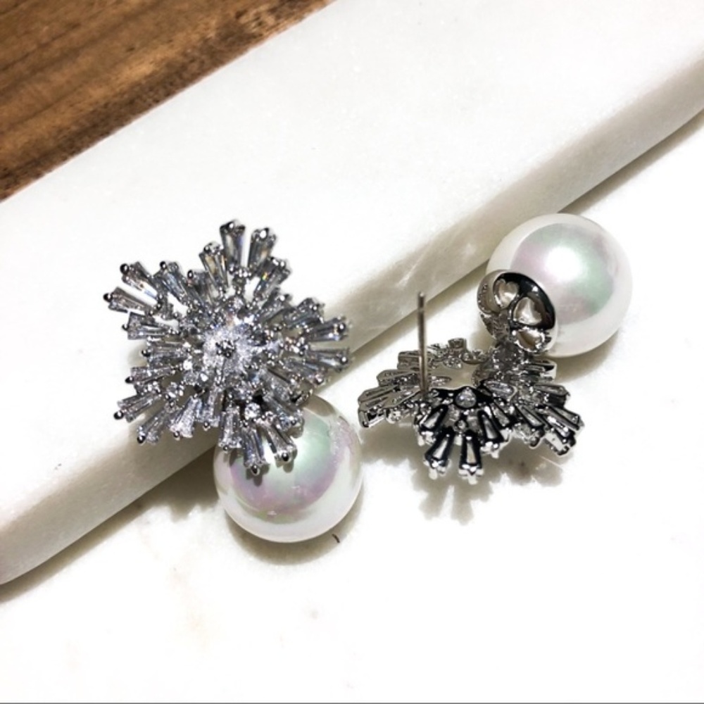 BACK IN STOCK!! Pearl Stud Earrings - Picture 2 of 2